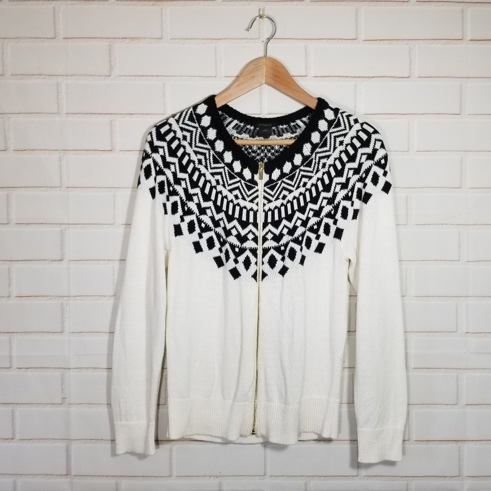 Ann Taylor Women's Sweater Size M Black And White